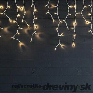 Reťaz Vianoce Icicle, 480 LED teplá biela, cencúľová, jednoduché svietenie, 230 V, 50 Hz, IP44, časovač, exteriér, L-12 m