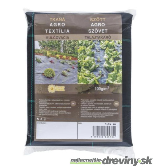 Agrotextília tkaná  PPHA 1,6 x 10 m, 100 g/m2