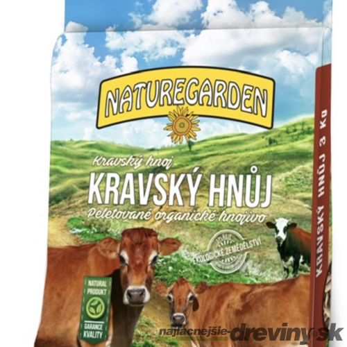 AKCIA ! Kravský hnoj - organické hnojivo 3 kg