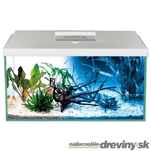 Akvarijný set Aquael LEDDY LED Day & Night biely 60x30x30cm 54l