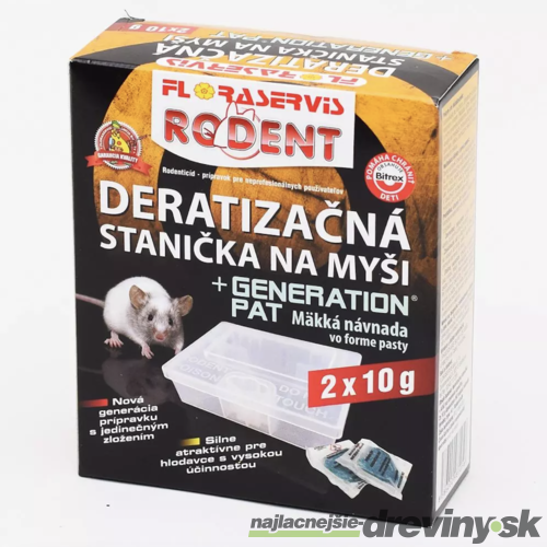 DERATIZAČNÁ STANIČKA pre myši + Generation Pat 2x10g