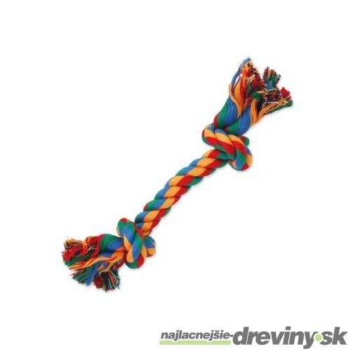 Hračka Dog Fantasy uzol bavlnený farebný 2 knôty 20cm