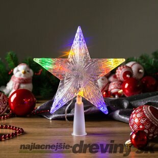 Hviezda Vianoce, 10 LED, farebná, 2xAA