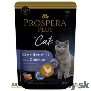 Kapsička Prospera Plus Sterilized 1+, Chicken, Carrot 85g