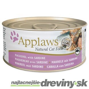 Konzerva Applaws Cat makrela a sardinky 70g