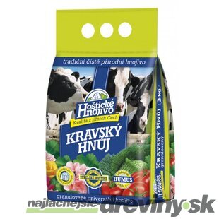 Kravský hnoj Hoštický - organické hnojivo 3 kg