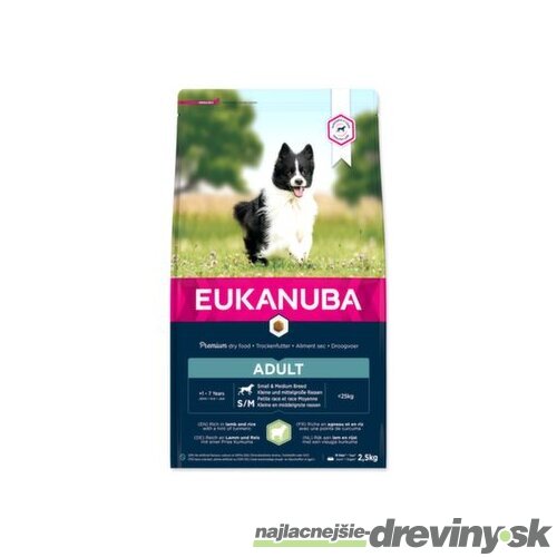 Krmivo EUKANUBA Adult Small & Medium Lamb 2,5kg