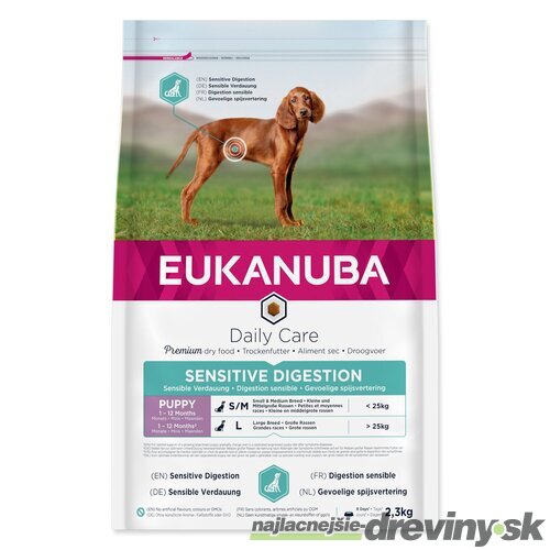 Krmivo EUKANUBA Daily Care Puppy Sensitive Digestion 2,3kg