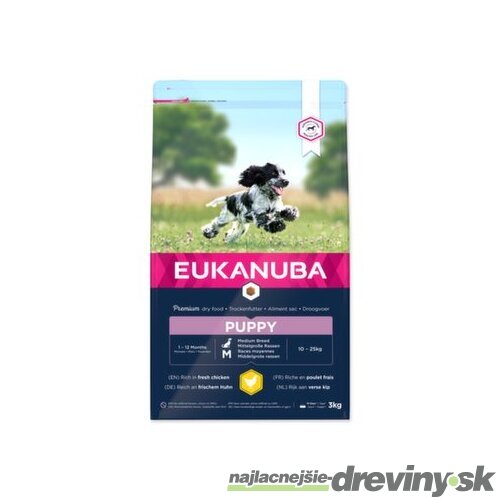 Krmivo EUKANUBA Puppy Medium 3kg