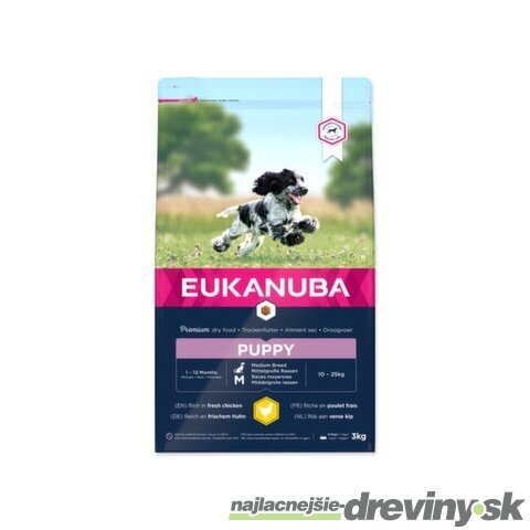 Krmivo EUKANUBA Puppy Medium 3kg