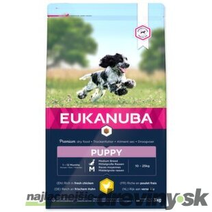 Krmivo EUKANUBA Puppy Medium 3kg