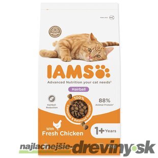 Krmivo IAMS Cat Adult/Senior Hairball Chicken 2kg