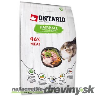 Krmivo Ontario Cat Hairball 6,5kg