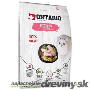 Krmivo Ontario Kitten Chicken 6,5kg