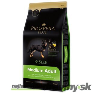 Krmivo Prospera Plus Medium Adult kura s ryžou 15kg