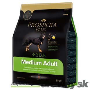 Krmivo Prospera Plus Medium Adult kura s ryžou 3kg