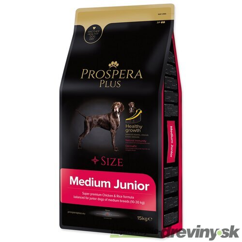 Krmivo Prospera Plus Medium Junior kura s ryžou 15kg