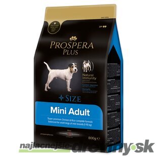 Krmivo Prospera Plus Mini Adult kura s ryžou 0,8kg