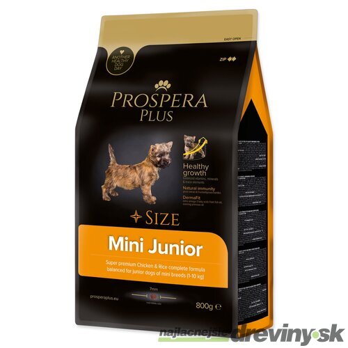 Krmivo Prospera Plus Mini Junior kura s ryžou 0,8kg