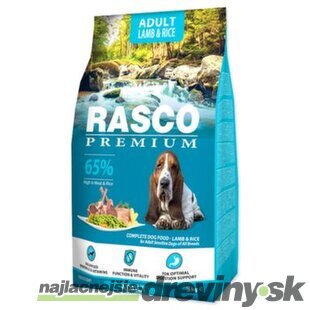 Krmivo Rasco Premium Adult jahňacie s ryžou 3kg