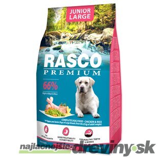 Krmivo Rasco Premium Junior Large kura s ryžou 3kg