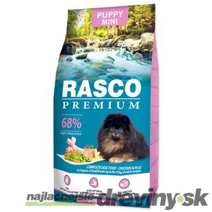 Krmivo Rasco Premium Puppy Mini kura s ryžou 1kg