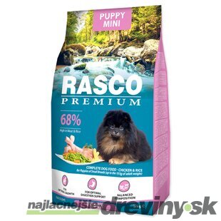 Krmivo Rasco Premium Puppy Mini kura s ryžou 3kg