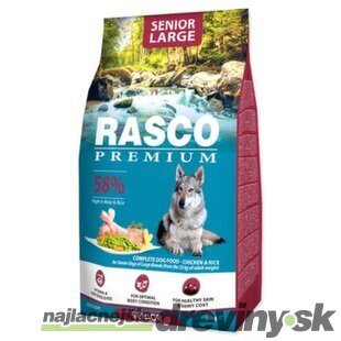 Krmivo Rasco Premium Senior Large kura s ryžou 3kg