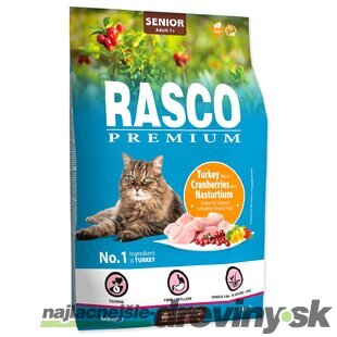 Krmivo Rasco Premium Senior morka s brusnicou a kapucínkou 2kg