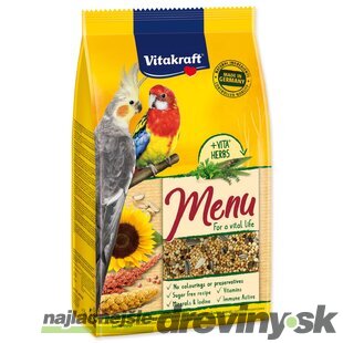 Krmivo Vitakraft Vital menu korela a stredný papagáj 1kg