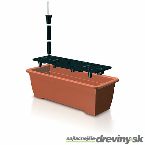 Kvetináč BALCONY CAN ISBT5CAN, 19x50x16 cm, 7,5 lit., so zavlažovaním, terakota