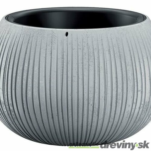 Kvetináč BETON Bowl, 29/19x20 cm, sivý