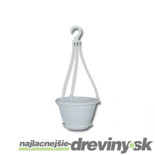 Kvetináč GALICIA závesný plastový d25cm, biela