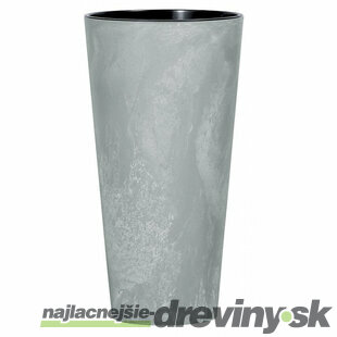 Kvetináč TUBUS Slim Beton 400x762 mm, vzhľad betón, vložka