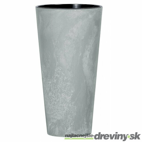 Kvetináč TUBUS Slim Beton 400x762 mm, vzhľad betón, vložka