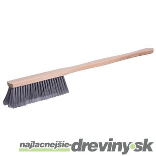 Metlička CRW BN60, nylon, predĺžená drevená rukoväť, 70 cm, mix farieb