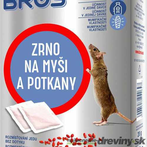 Návnada Bros, na myši a potkany, 120g, zrno