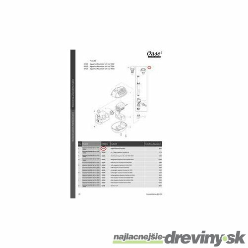 Oase set trysky a príslušenstva pre Aquarius Fountain set Eco 5500 - 9500