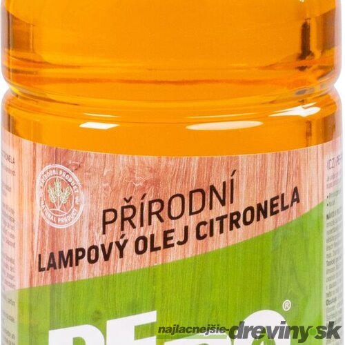 Olej PE-PO® lampový 1000 ml, prírodný, repelentný, proti komárom, Citronella