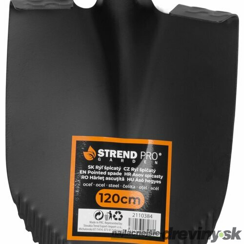 Rýľ Strend Pro Premium, špicatý, fiberglass, násada D 1230 mm