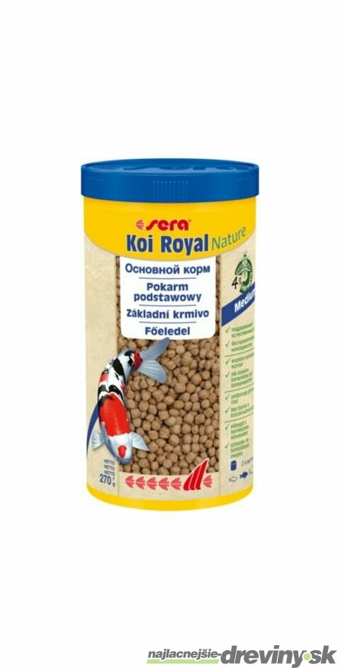 Sera krmivo pre ryby Koi Royal Nature Medium 1000 ml