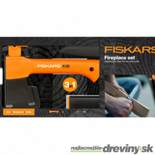 Set na oheň FISKARS sekera X5 + nôž + ostrič 1057913