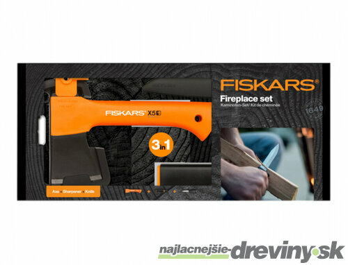 Set na oheň FISKARS sekera X5 + nôž + ostrič 1057913