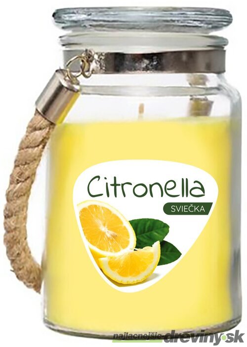 Sviečka Citronella, repelentná, v skle, 140 g, 85x105 mm